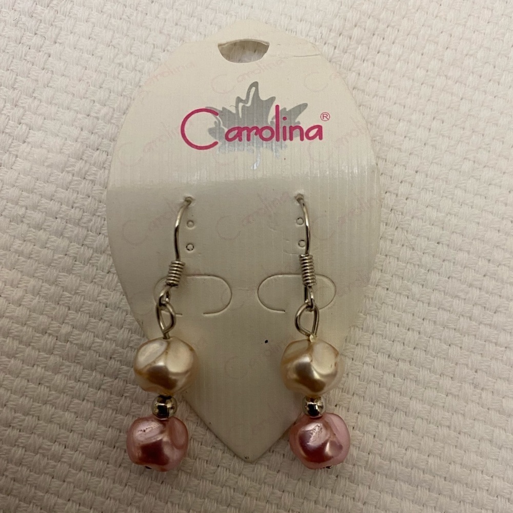 🔵4/$20 Carolina Faux Pearl Wire Pierced Earrings NWT